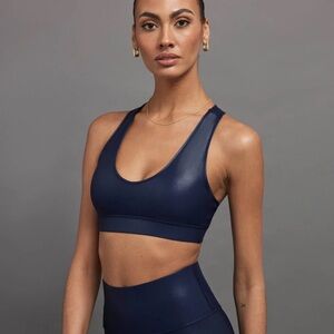 NWT Carbon38 Action Bra 2.0 in Navy Blue Shine (XS)
